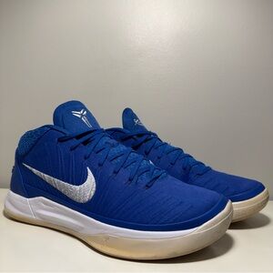 Nike Kobe A.D. Mid Game Royal Blue Silver Men’s Size 11.5 Basketball White Black